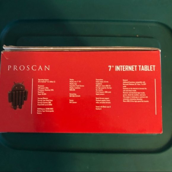 PROSCAN tablet with case and physical keyboard